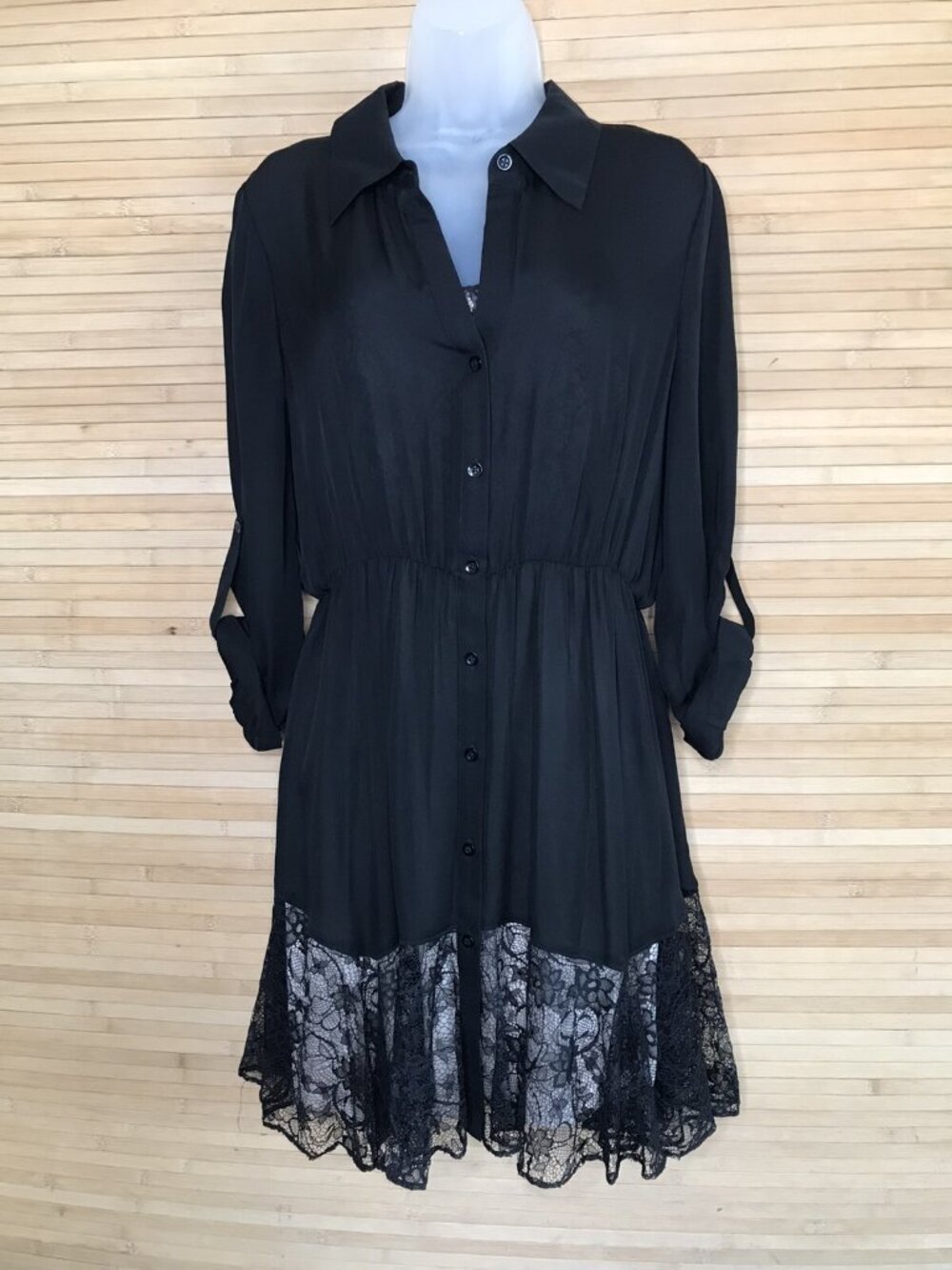 Alice + Olivia Raquel Button Down Shirt Dress 100% Silk Womens sz M Medium - Picture 3 of 9